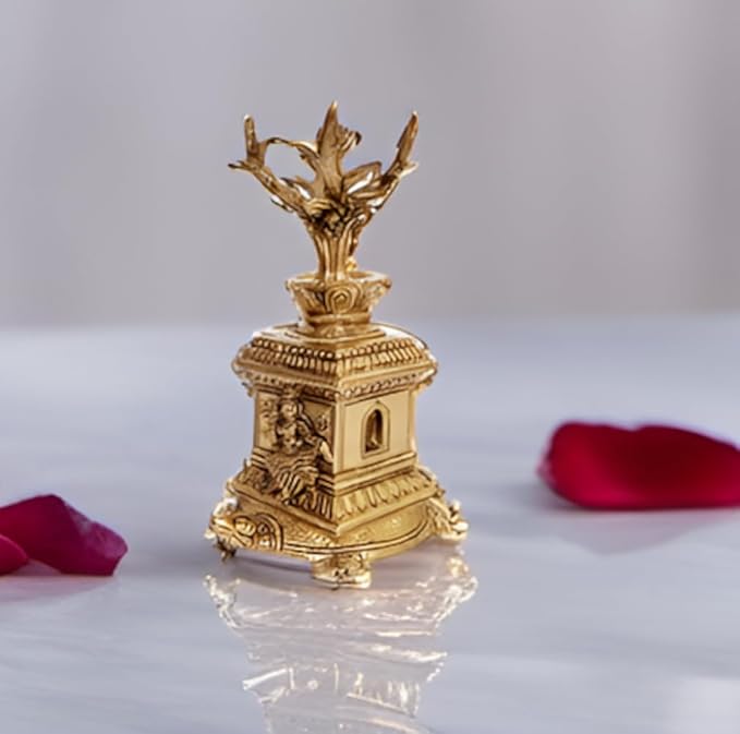 Saligram Plant in Pure Brass for Home Temple