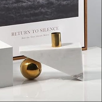Modern Marble Metal Desktop Decoration Statue