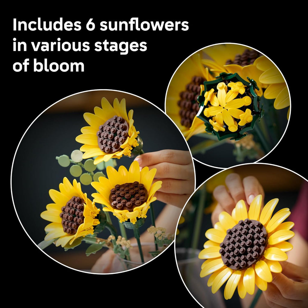 Toy Galaxy Botanicals Sunflower Bouquet Building Set for Adults