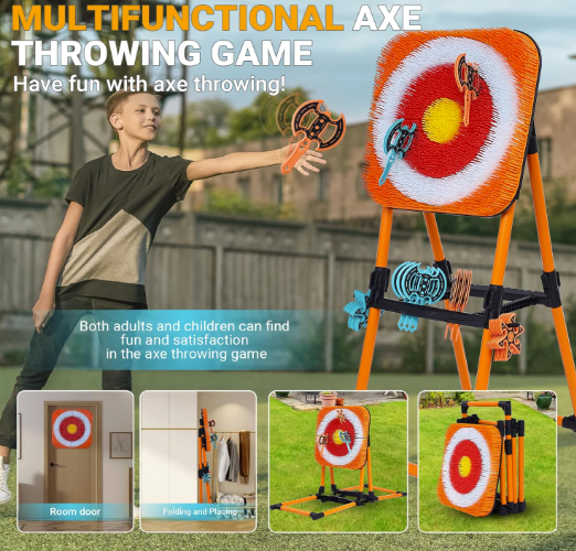 Toy Galaxy Axe Throwing Game Bristle Target