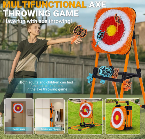 Toy Galaxy Axe Throwing Game Bristle Target