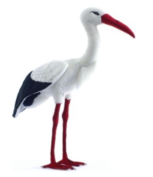 Handcrafted Extra Soft Plush Stork Bird Stuffed Animal