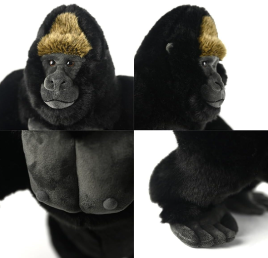 Toy Galaxy Silverback Gorilla Stuffed Animal Plush Toy