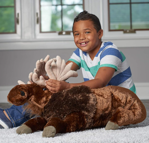 Toy Galaxy Wild Jumbo Moose Plush