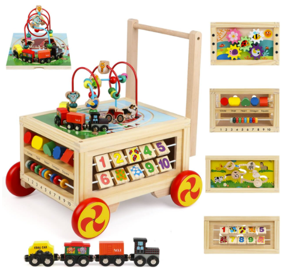 Toy Galaxy Wooden Activity Cube 7-in-1 Montessori Toys