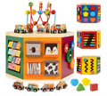 Toy Galaxy 9-in-1 Farm-Themed Wooden Play Center, Multipurpose Montessori Toy